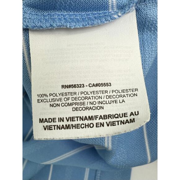 Nike Golf Blue Striped Polo, M - Picture 8 of 8
